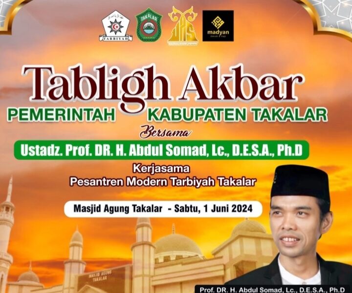 Undangan Terbuka Tabligh Akbar Ustadz Abdul Somad Di Mesjid Agung