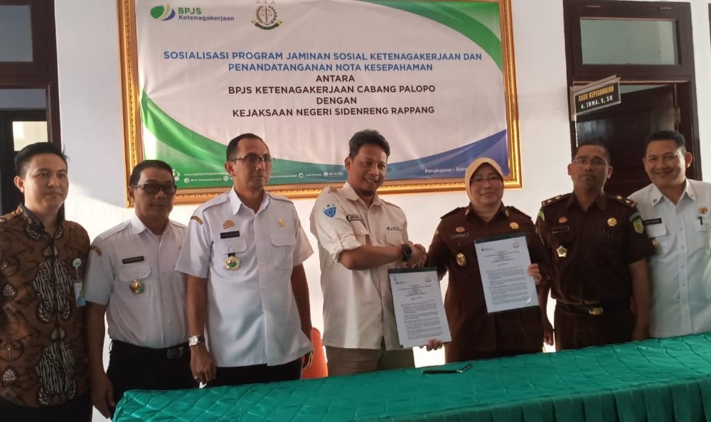 Kejari Sidrap Teken MoU Penanganan Hukum BPJS Ketenagakerjaan – Ujung Jari